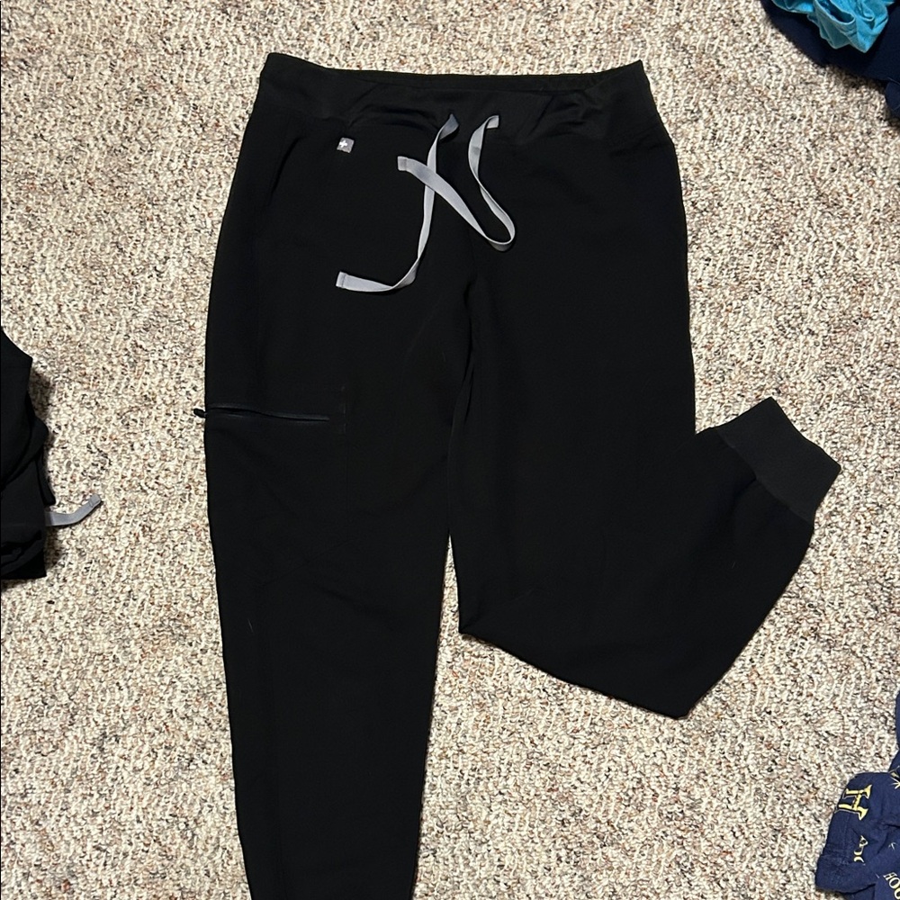 Figs Black Technical Jogger Pants